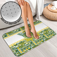 Cook Islands Island Floral Bathroom Set Green Traditional Kuki's Geometric Pattern LT9 - Polynesian Pride