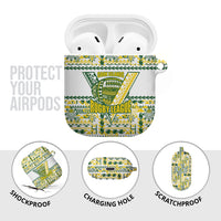 Cook Islands Island Floral AirPods Case White Traditional Kuki's Geometric Pattern LT9 - Polynesian Pride