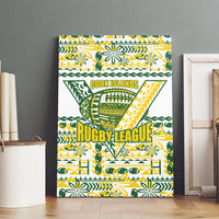 Cook Islands Island Floral Canvas Wall Art White Traditional Kuki's Geometric Pattern LT9 - Polynesian Pride