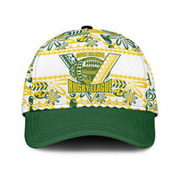Cook Islands Island Floral Classic Cap White Traditional Kuki's Geometric Pattern LT9 Universal Fit White - Polynesian Pride