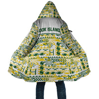 Cook Islands Island Floral Cloak White Traditional Kuki's Geometric Pattern LT9 Unisex White - Polynesian Pride