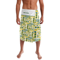 Cook Islands Island Floral Lavalava White Traditional Kuki's Geometric Pattern LT9 White - Polynesian Pride