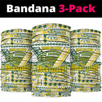 Cook Islands Island Floral Neck Gaiter White Traditional Kuki's Geometric Pattern LT9 package One Size: 25*50cm White - Polynesian Pride