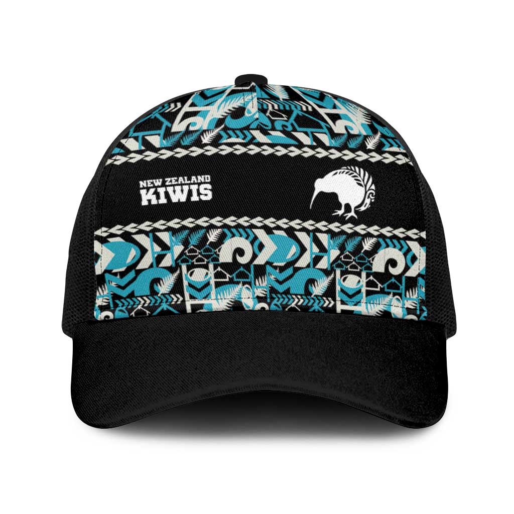 Aotearoa New Zealand Kiwis Tīma Riki Motu Baseball Net Cap LT9 One Size Black Black - Polynesian Pride