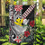 Hawaii Monk Seal Santa Garden Flag Hibiscus Kakau Pattern Mele Kalikimaka