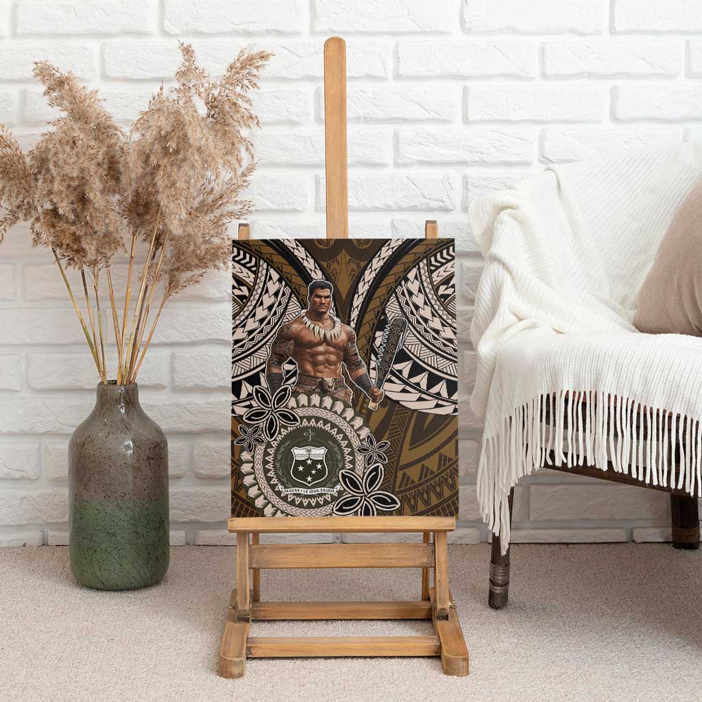 Samoa Warrior Canvas Wall Art The Mighty Samoan Warrior Spirit LT9 - Polynesian Pride