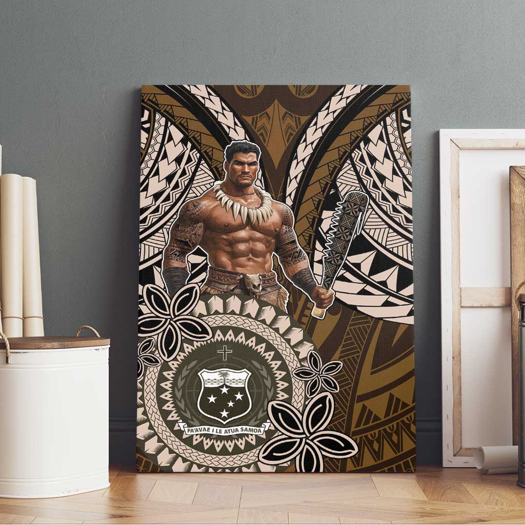 Samoa Warrior Canvas Wall Art The Mighty Samoan Warrior Spirit LT9 - Polynesian Pride
