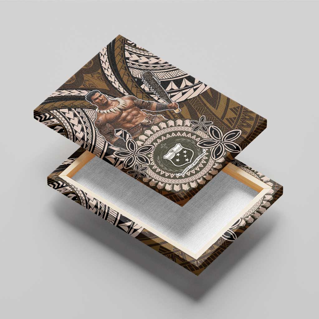 Samoa Warrior Canvas Wall Art The Mighty Samoan Warrior Spirit LT9 - Polynesian Pride