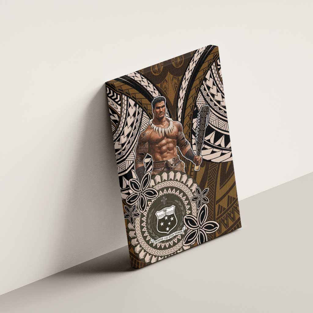 Samoa Warrior Canvas Wall Art The Mighty Samoan Warrior Spirit LT9 - Polynesian Pride
