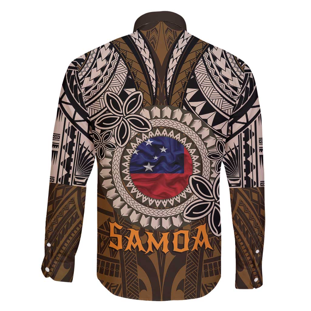 Samoa Warrior Family Matching Long Sleeve Bodycon Dress and Hawaiian Shirt The Mighty Samoan Warrior Spirit