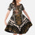 Samoa Warrior Family Matching Off The Shoulder Long Sleeve Dress and Hawaiian Shirt The Mighty Samoan Warrior Spirit