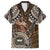 Samoa Warrior Family Matching Off The Shoulder Long Sleeve Dress and Hawaiian Shirt The Mighty Samoan Warrior Spirit
