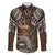 Samoa Warrior Family Matching Off The Shoulder Long Sleeve Dress and Hawaiian Shirt The Mighty Samoan Warrior Spirit