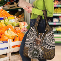 Samoa Warrior Grocery Bag The Mighty Samoan Warrior Spirit
