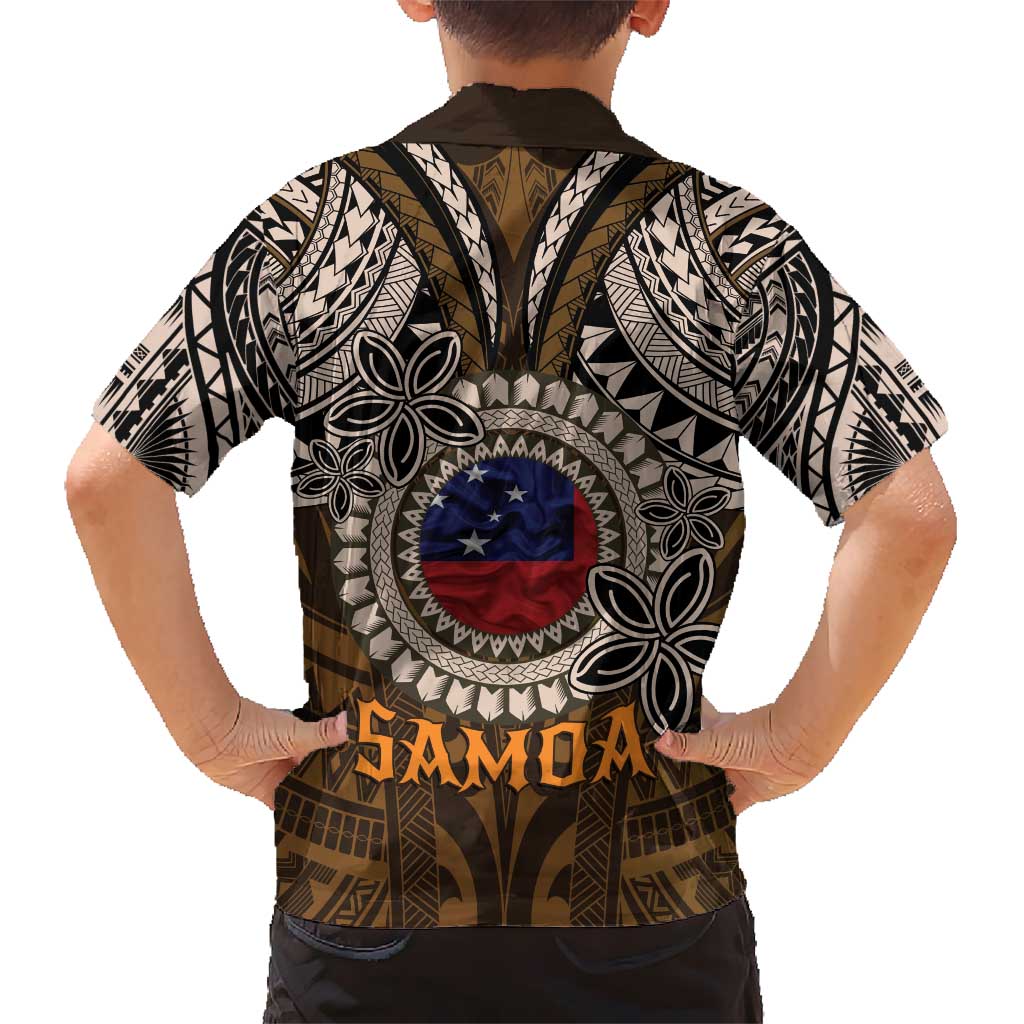 Samoa Warrior Kid Hawaiian Shirt The Mighty Samoan Warrior Spirit LT9 - Polynesian Pride