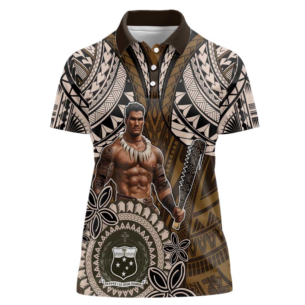 Samoa Warrior Women Polo Shirt The Mighty Samoan Warrior Spirit