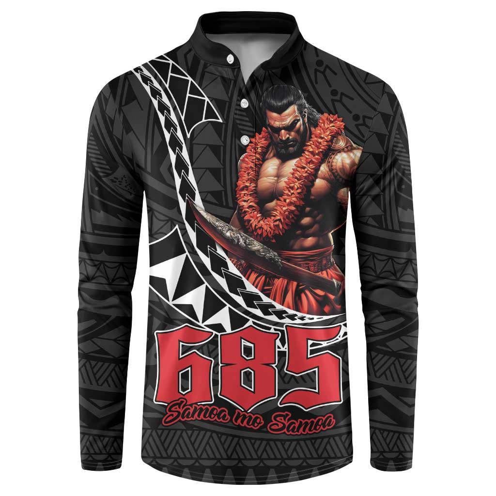 Samoan Pride Polynesian Tribal Warrior Button Sweatshirt 685 Samoa Mo Samoa