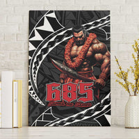 Samoan Pride Polynesian Tribal Warrior Canvas Wall Art 685 Samoa Mo Samoa LT9 Without Frame Black - Polynesian Pride