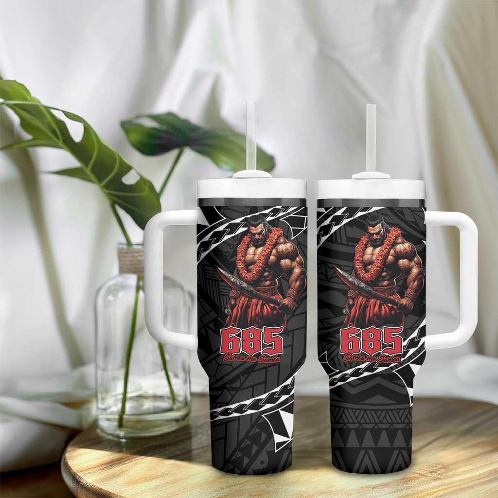 Samoan Pride Polynesian Tribal Warrior Tumbler With Handle 685 Samoa Mo Samoa LT9 - Polynesian Pride