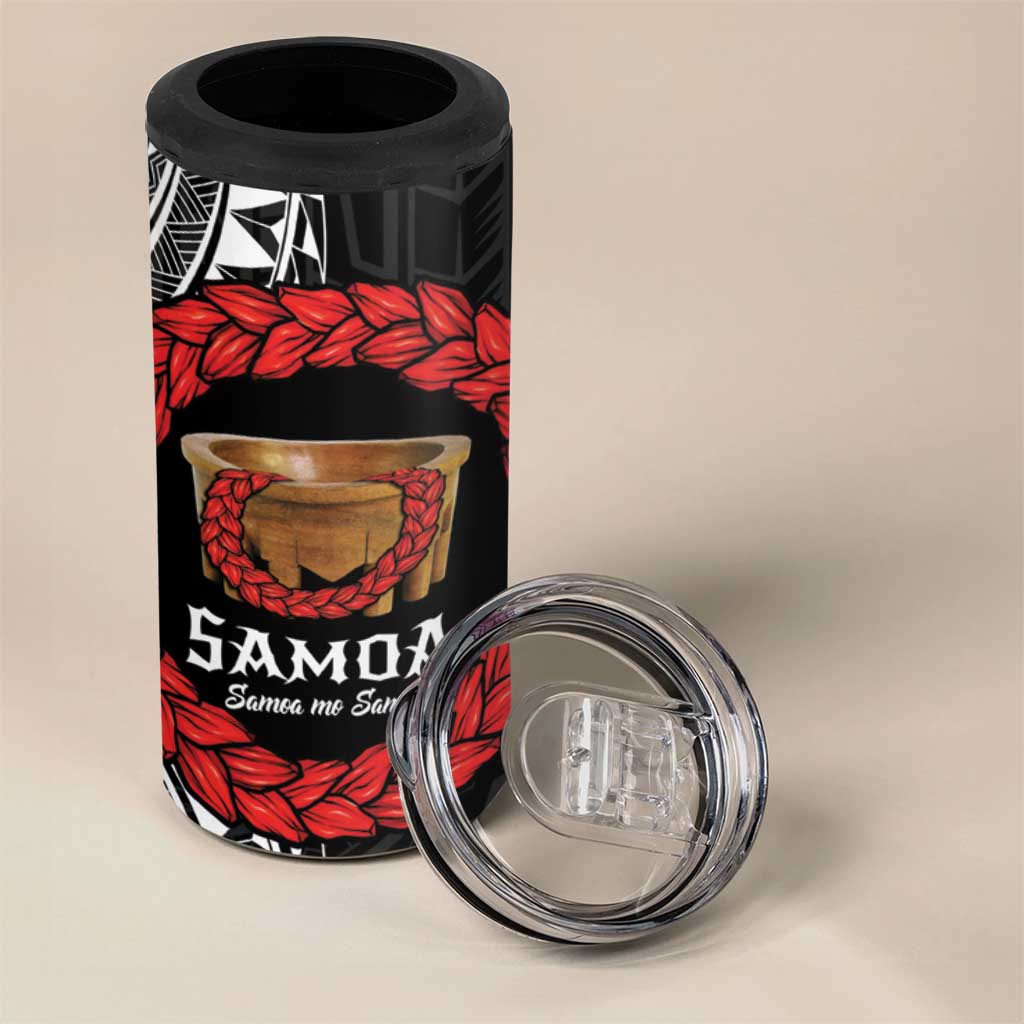 Samoan Tanoa Kava Bowl Ula Fala 4 in 1 Can Cooler Tumbler Polynesian Tribal Vibe