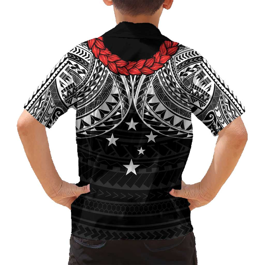 Samoan Tanoa Kava Bowl Ula Fala Family Matching Off Shoulder Short Dress and Hawaiian Shirt Polynesian Tribal Vibe