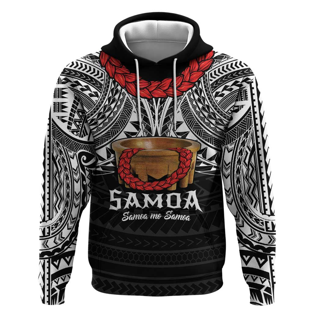 Samoan Tanoa Kava Bowl Ula Fala Zip Hoodie Polynesian Tribal Vibe