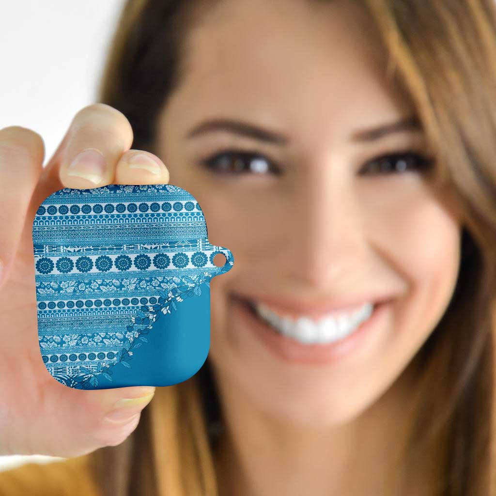 Fiji Marau na Kerisimasi AirPods Case Aqua Tagimoucia Tapa Masi Tribal - Polynesian Pride