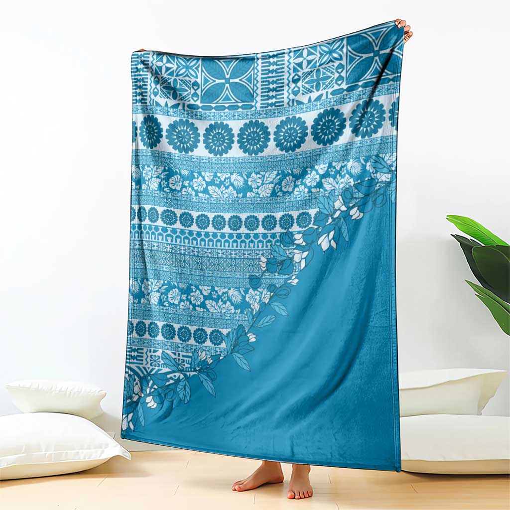 Fiji Marau na Kerisimasi Blanket Aqua Tagimoucia Tapa Masi Tribal - Polynesian Pride