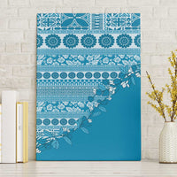 Fiji Marau na Kerisimasi Canvas Wall Art Aqua Tagimoucia Tapa Masi Tribal - Polynesian Pride