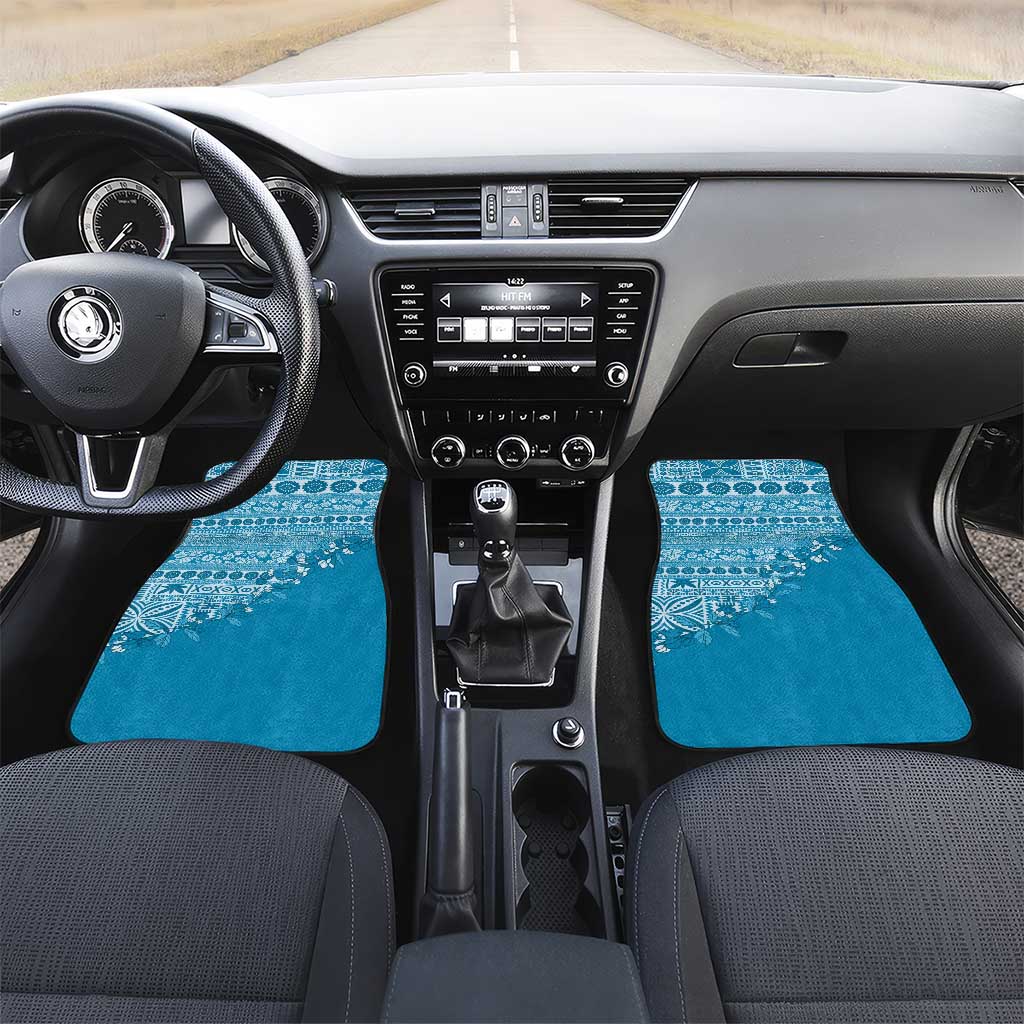 Fiji Marau na Kerisimasi Car Mats Aqua Tagimoucia Tapa Masi Tribal - Polynesian Pride