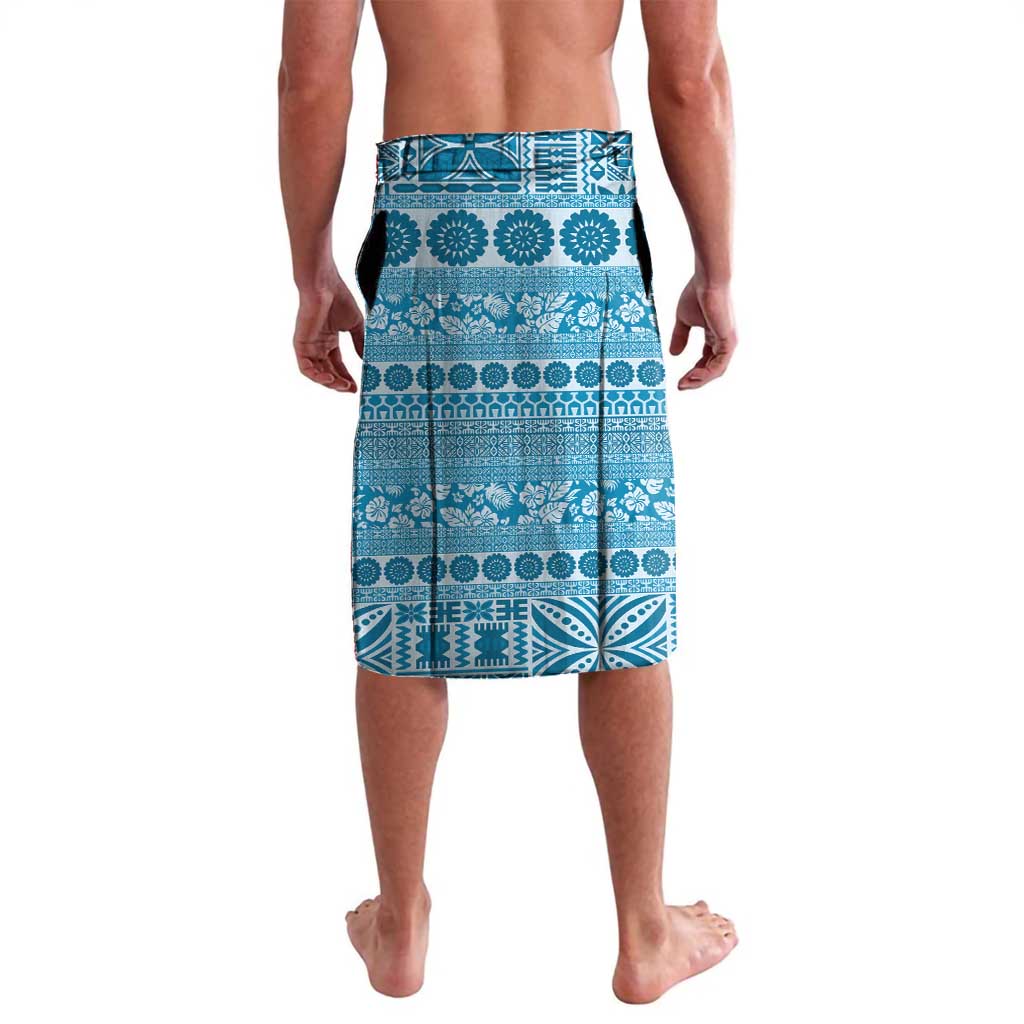 Fiji Marau na Kerisimasi Lavalava Aqua Tagimoucia Tapa Masi Tribal - Polynesian Pride