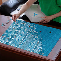 Fiji Marau na Kerisimasi Puzzle Aqua Tagimoucia Tapa Masi Tribal - Polynesian Pride