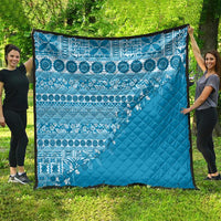 Fiji Marau na Kerisimasi Quilt Aqua Tagimoucia Tapa Masi Tribal - Polynesian Pride