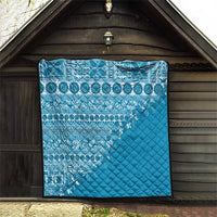Fiji Marau na Kerisimasi Quilt Aqua Tagimoucia Tapa Masi Tribal - Polynesian Pride
