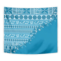 Fiji Marau na Kerisimasi Tapestry Aqua Tagimoucia Tapa Masi Tribal - Polynesian Pride