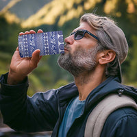 Fiji Marau na Kerisimasi 4 in 1 Can Cooler Tumbler Blue Tagimoucia Tapa Masi Tribal - Polynesian Pride