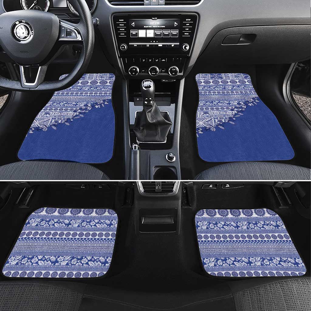 Fiji Marau na Kerisimasi Car Mats Blue Tagimoucia Tapa Masi Tribal - Polynesian Pride