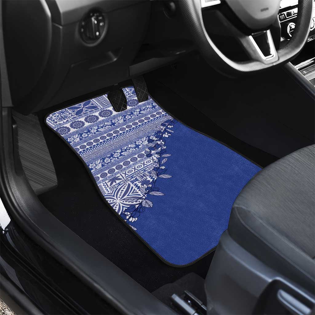 Fiji Marau na Kerisimasi Car Mats Blue Tagimoucia Tapa Masi Tribal - Polynesian Pride
