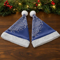 Fiji Marau na Kerisimasi Christmas Santa Hat Blue Tagimoucia Tapa Masi Tribal - Polynesian Pride