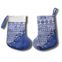 Fiji Marau na Kerisimasi Christmas Stocking Blue Tagimoucia Tapa Masi Tribal - Polynesian Pride