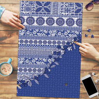 Fiji Marau na Kerisimasi Puzzle Blue Tagimoucia Tapa Masi Tribal - Polynesian Pride