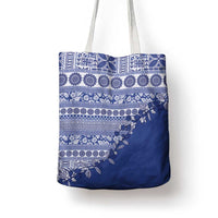 Fiji Marau na Kerisimasi Tote Bag Blue Tagimoucia Tapa Masi Tribal - Polynesian Pride