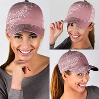 Fiji Marau na Kerisimasi Classic Cap Dusty Rose Tagimoucia Tapa Masi Tribal - Polynesian Pride
