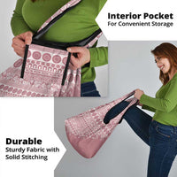 Fiji Marau na Kerisimasi Grocery Bag Dusty Rose Tagimoucia Tapa Masi Tribal - Polynesian Pride