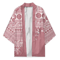 Fiji Marau na Kerisimasi Kimono Dusty Rose Tagimoucia Tapa Masi Tribal - Polynesian Pride