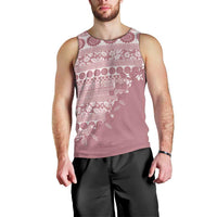 Fiji Marau na Kerisimasi Men Tank Top Dusty Rose Tagimoucia Tapa Masi Tribal LT9 - Polynesian Pride