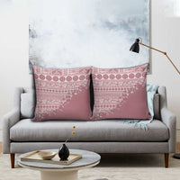 Fiji Marau na Kerisimasi Pillow Cover Dusty Rose Tagimoucia Tapa Masi Tribal - Polynesian Pride