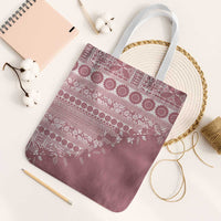 Fiji Marau na Kerisimasi Tote Bag Dusty Rose Tagimoucia Tapa Masi Tribal - Polynesian Pride