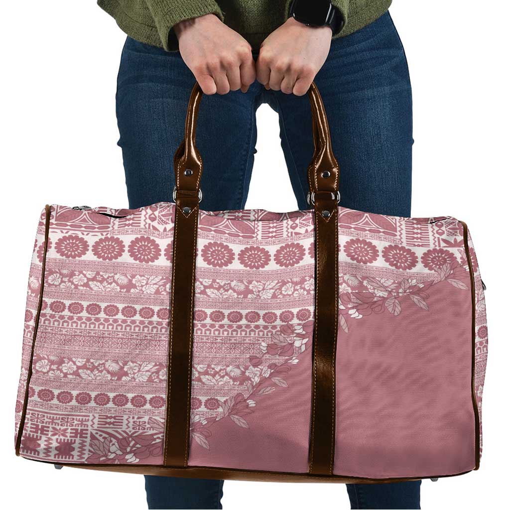 Fiji Marau na Kerisimasi Travel Bag Dusty Rose Tagimoucia Tapa Masi Tribal - Polynesian Pride