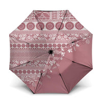 Fiji Marau na Kerisimasi Umbrella Dusty Rose Tagimoucia Tapa Masi Tribal - Polynesian Pride